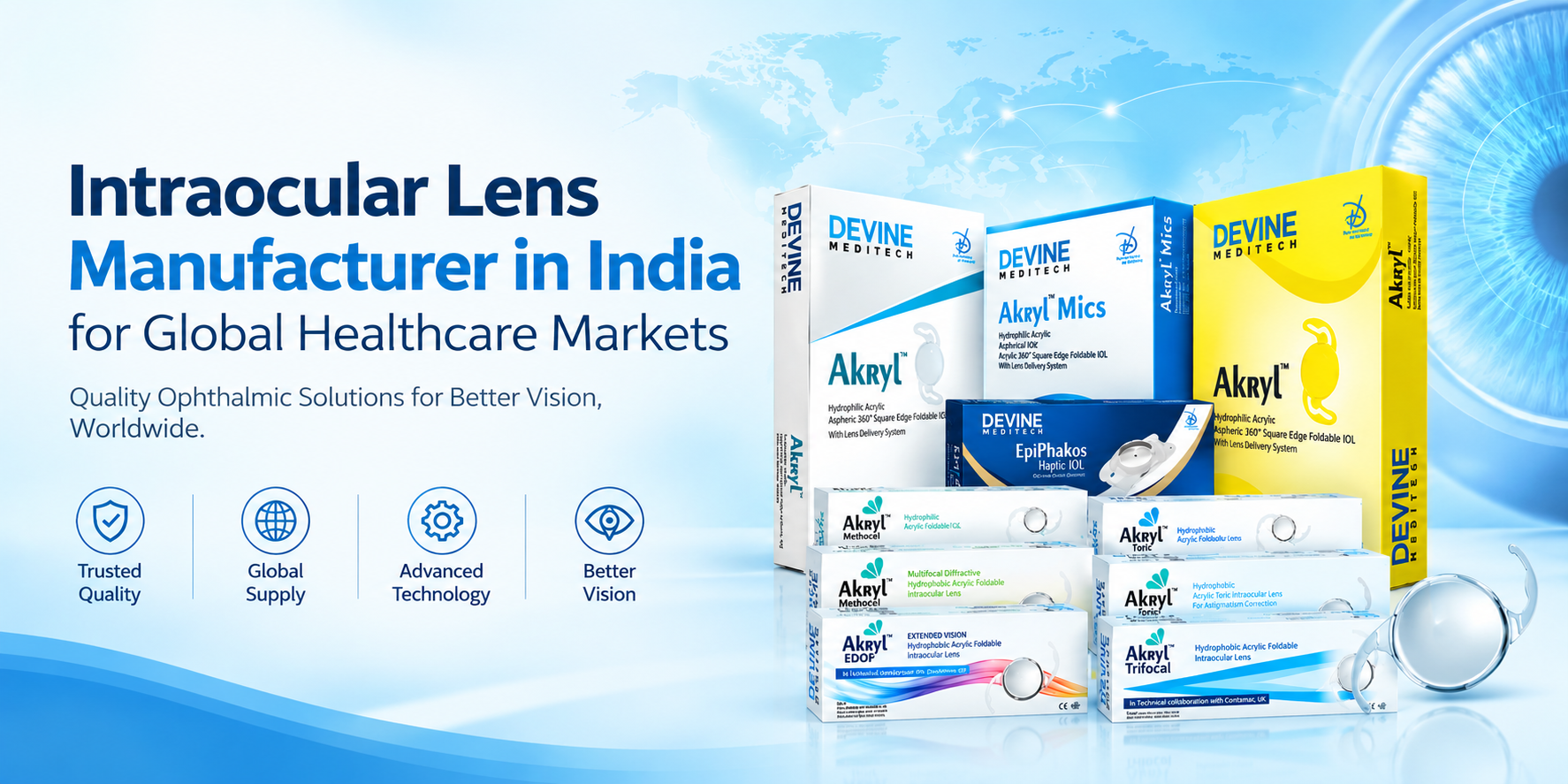 Intraocular Lens Manufacturer in India for Global Healthcare Markets